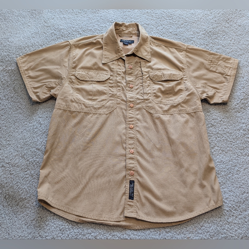 511 Tactical Shirt Brown Ripstop Workwear Utility Pockets